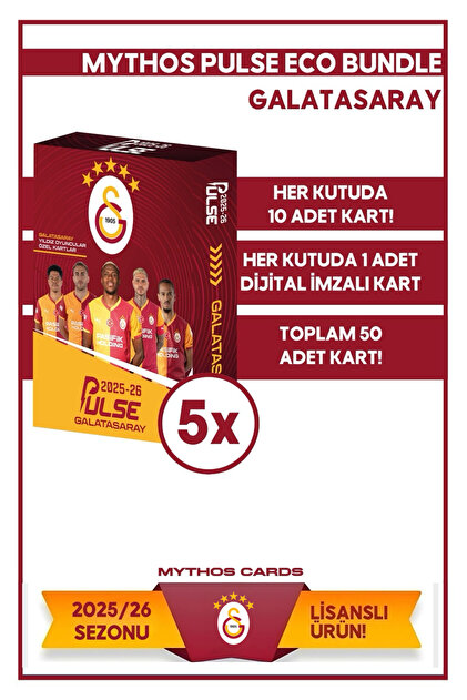 Eco Bundle - - Pulse Futbolcu Kartları 2025/26 - 5 Paket