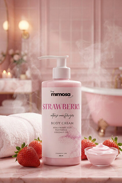 The Mimosa Care Çilek Aromalı Yoğun Nemlendirici Vücut KREMİ