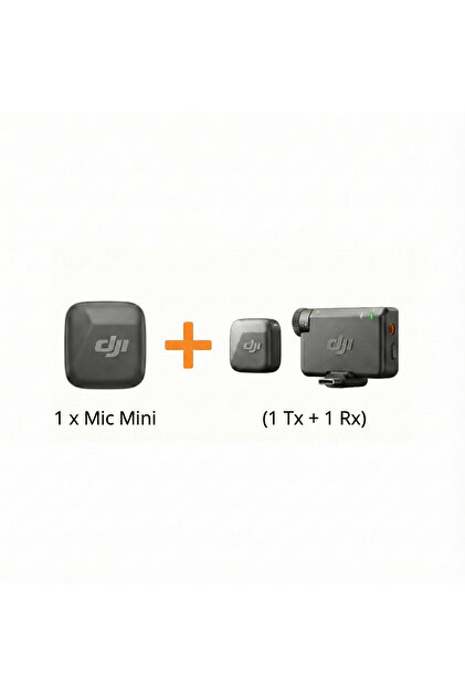 DJI Mic Mini (2Tx+1Rx) Mikrofon Seti | İthalatçı Garantili