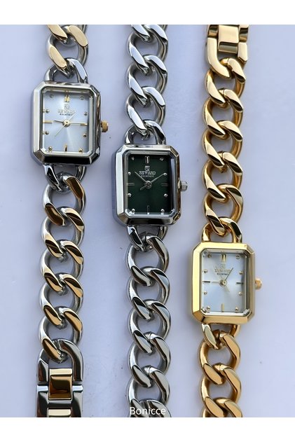 Chain Steel Cord,3 Atm Yellow Color Kadı Wristwatch,Bracelet