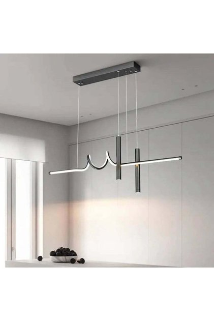 Lustra LED suspendata cu telecomanda DANNA 35W, lumina Rece/Calda/Neutra, Dimabila, Negru