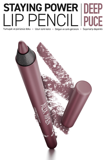 Suya Dayanıklı Uzun Süre Kalıcı Yumuşak Dudak Kalemi - Staying Power Lip Pencil 61 Deep Puce