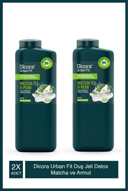 DICORA URBAN FIT Enerji Vetiver & Ginseng Duş Jeli 400 Ml X2 Adet