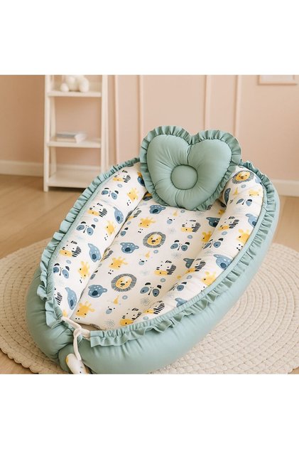 Baby Nest Heads Frilly Orthopedic Double Sided Baby Bed Mother's Side Baby Bed