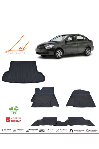 Hyundai Accent Era 3D Havuzlu Paspas Bagaj Havuzu Seti (2006-2012 Uyumlu)