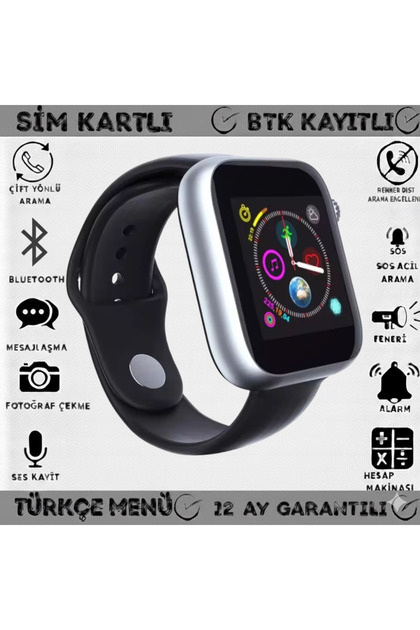 Genel Markalar Z6 Uyumlu Akıllı Telefon Saat Sim Kartli Video Ve