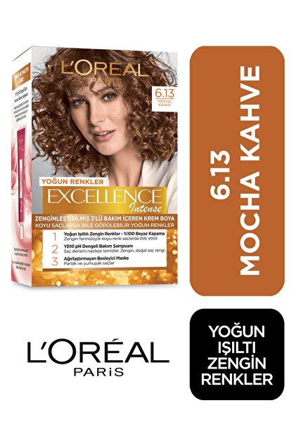 L'Oreal Paris Saç Boyası - Excellence Intense 6.13 Mocha Kahve