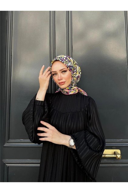وشاح ناعم رخامي للاسترخاء أخضر أسود 1147-03