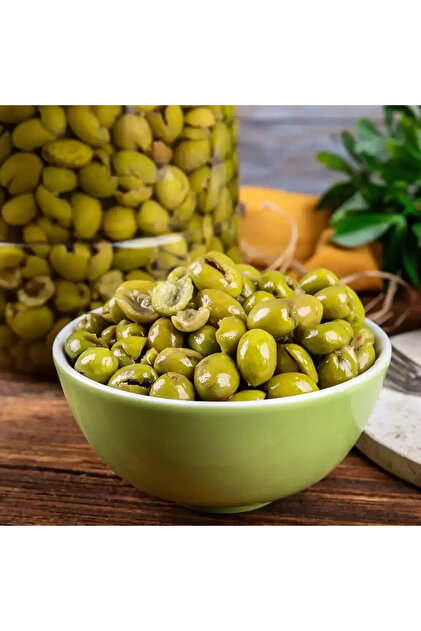 Bahçem Antep Usulü Nizip Kırma Çekirdeksiz Yeşil Zeytin 4500 cc
