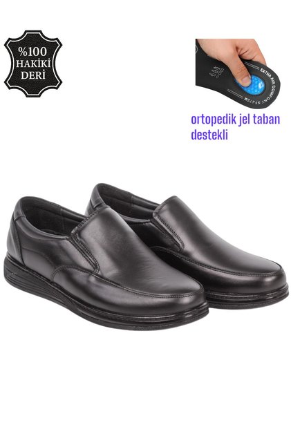 Men's Black Laceless Comfortable Casual Shoes – Orthopedic Sole