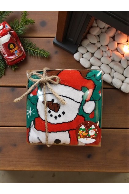 Șosete de Anul Nou Cadou de Crăciun cu cutie Kraft Șosete colorate cu model de Anul Nou Șosete colorate pentru femei și bărbați