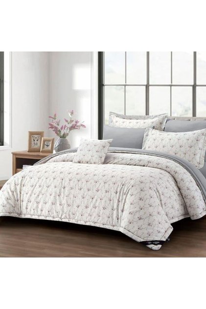 Floral decorative bedspread, 100% cotton, summer size, single and a half