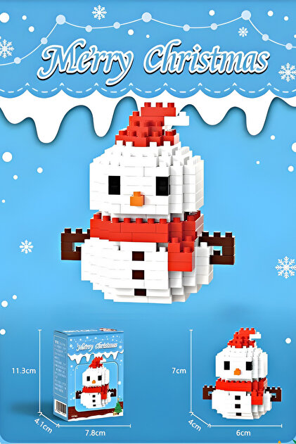 NinoToys Bricks Yılbaşı Özel Seri Mini Yapı Oyuncak Kardan Adam