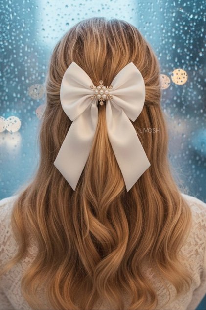 Pearl Snowflake Brooch Bow Clasp