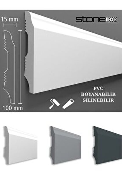 Stone Decor 10 CMx240 CM PVC SÜPÜRGELİK, SUYA VE NEME DAYANAKLI ...