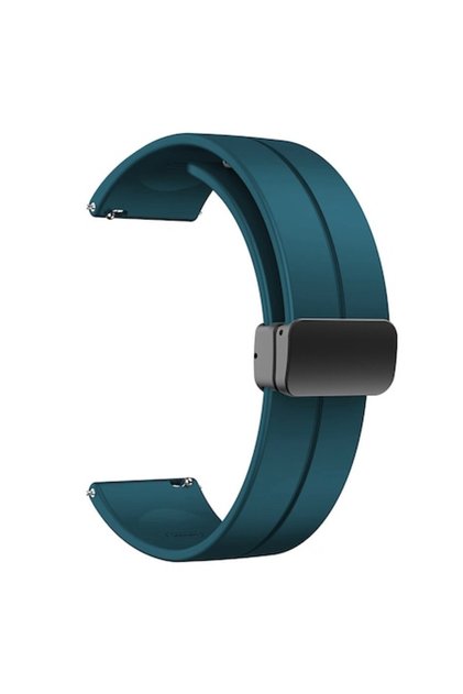 Curea de ceas din silicon cu închidere magnetică, reglabilă, 20 mm (verde)