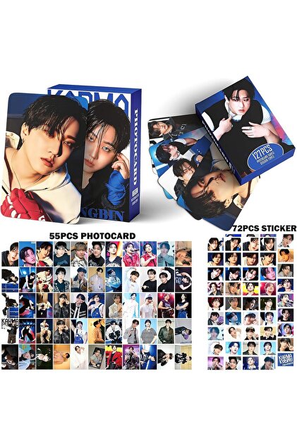 Kpop Dünyasi STRAY KIDS Changbin '' Karma '' Çift Yön Baskılı Lomo