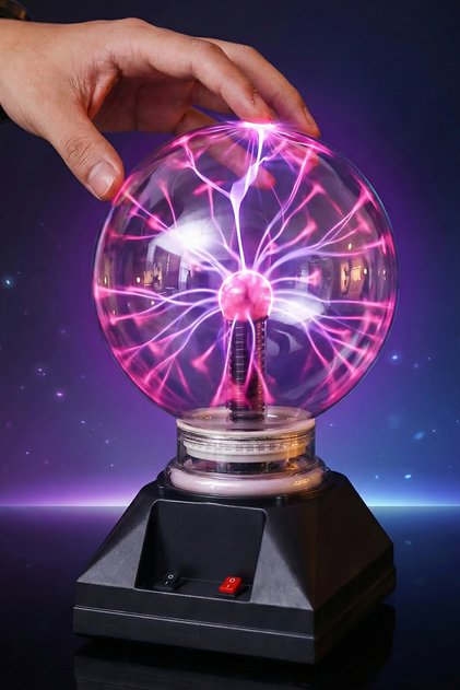 Büyük Boy Sihirli Küre Tesla Plazma Lambası – Dokunmatik Elektrik Plazma Küresi