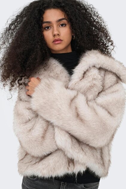 ONLY 15348977 Onldawn Faux Fur Jacket Cc Otw Kadın Kürk Mont