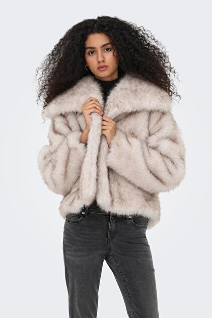 ONLY 15348977 Onldawn Faux Fur Jacket Cc Otw Kadın Kürk Mont
