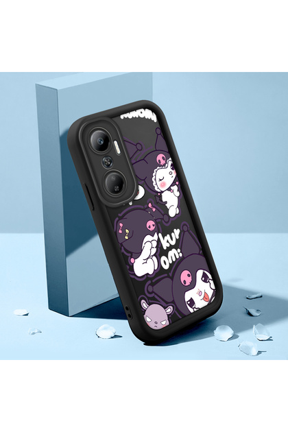 Infinix Hot 20 Compatible Black Silicone Animation Patterned High Impact Protection Phone Case