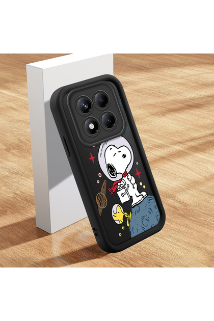 Xiaomi Redmi Note 14 Pro Plus+ 5g Compatible Black Silicone Cartoon Case Impact Protection