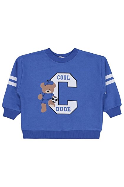 Cool Dude Printed/Embroidered Sweatshirt for 2-5 Years - Blue