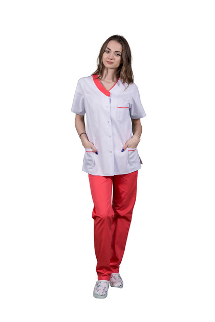 Bluza „Cristina” – Uniformă medicală / profesională din tercot rezistent & confortabil