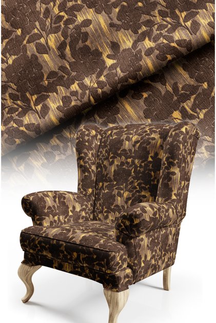 Classic Floral Pattern Woven Look Digital Printed Upholstery Sofa Fabric