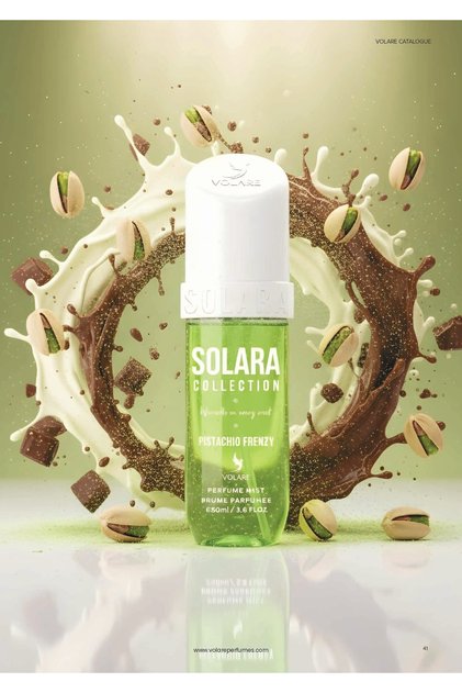 Спрей за тяло Body Mist Solara Pistachio Frenzy by Volare, Унисекс, 90 мл