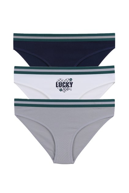 Kadın Pamuklu Beli Lastikli Slip/Külot