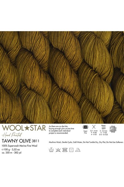Wool Star %100 Superwash Merino Yünü 100 g / 350 m İnce El Örgü İpliği-3811