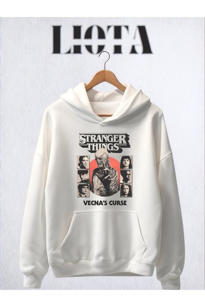 Stranger Things Printed Oversize Sweatshirt