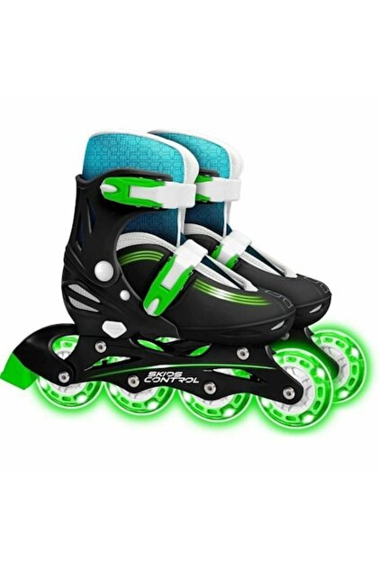 Role, Stamp, Skids, Cu 4 roti, Luminate, Ajustabile, Inchidere prin velcro, Cu frana, Marime 30-33