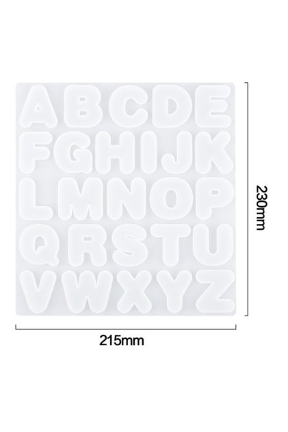 01 English Alphabet A-Z Epoxy Resin Silicone Mold Letter 0-9 Number Keychain Earring Pendant DIY Cra