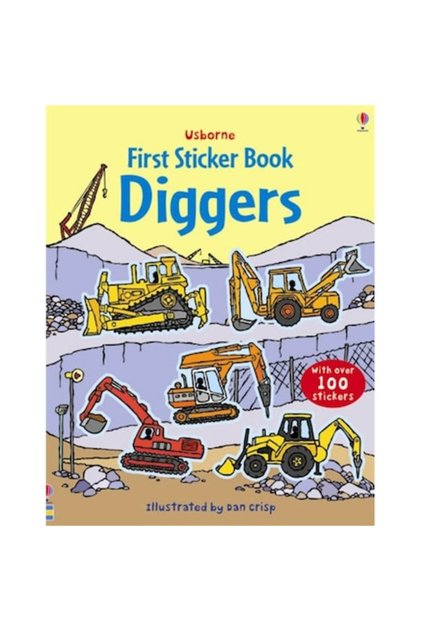 Carte cu stickere First Sticker Book Diggers