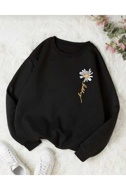 Sweatshirt with Daisy Print for Women / Girls