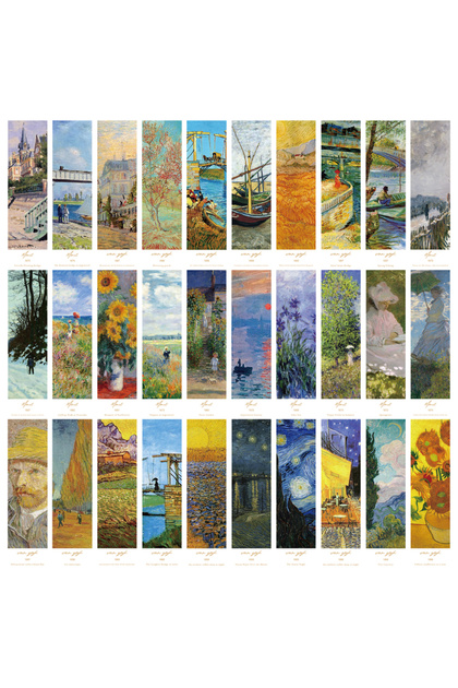 30pcs 30pcs World Classic Painting Bookmark Retro Oil Painting Decoration Reading Book Page Markings