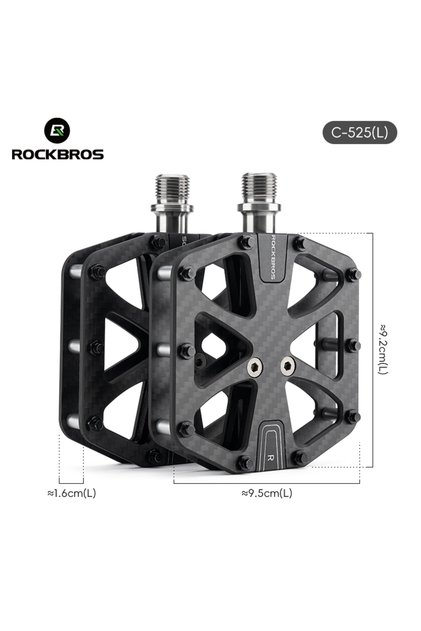 C525-L Carbon Fiber Pedals 3 Bearings Ultralight MTB Road Bike Pedal Anti-Slip Car
