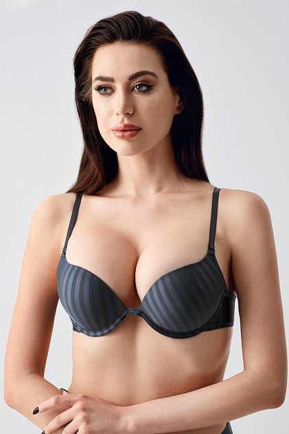 Women's Push-Up Double Padded Anthracite Bra – Shaping Model C6T3N0733