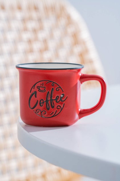 Ruby Porselen Espresso Bardağı Kırmızı - 115 ml
