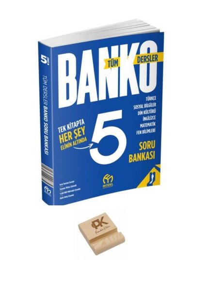 Model 5. Sınıf Banko Tüm Dersler (Matematik Fen Türkçe Sosyal Din İngilizce) Soru Bankası+Stand PK