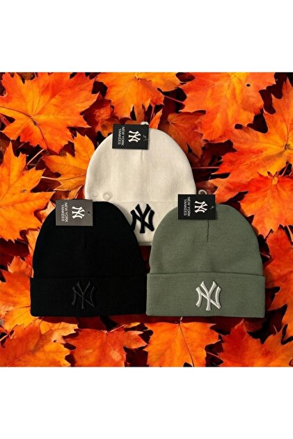 Unisex 3 Pieces Ny Embroidered Stylish Quality Cold Weather Winter Outdoor Beanie