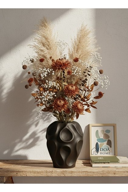 Vază decorativă modernă în stil scandinav boem, cu textură ondulată
