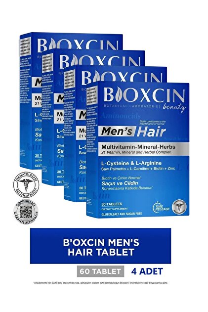 Bioxcin Mens Hair 30 Tablets X4