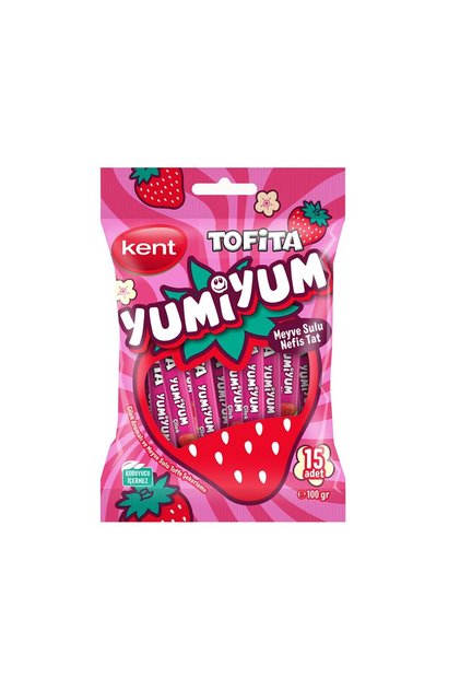 Tofita Yumiyum Strawberry Flavored Candy (15*6 Pcs)