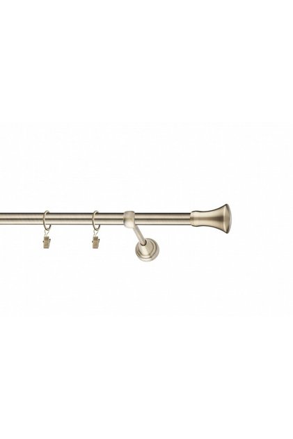 galerie metal 19 mm ITALIA simpla, auriu-antic, 120 cm, capete ASTI