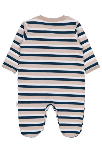 Striped 26 Printed Overalls with Hat 1-9 Months - Beige 9-12 Months
