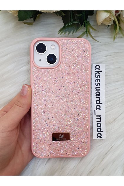 حافظة سفروفسكي ذات علامة تجارية فاخرة متوافقة مع هاتف iPhone 13 - 14 - 15
