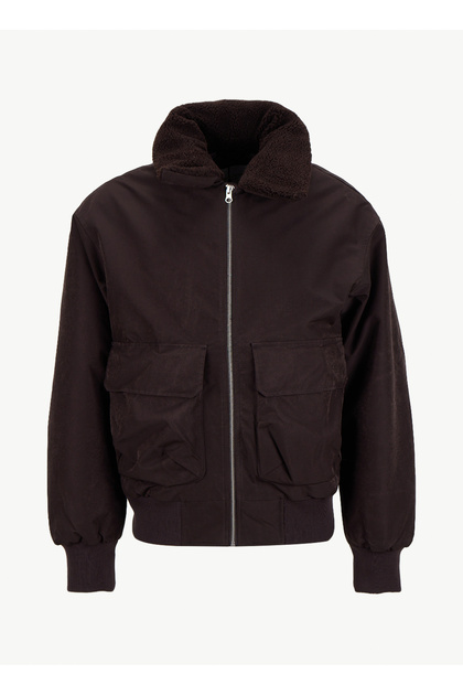 メンズウェア lwood reversible bomber jacket L Jack & Jones Koyu Kahve Erkek Mont 12282951_JORINWOOD BOMBER